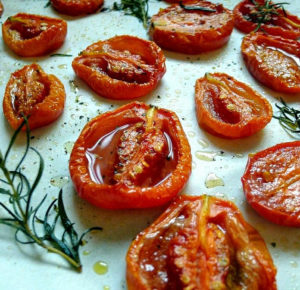 horta em casa: tomates assados com alecrim